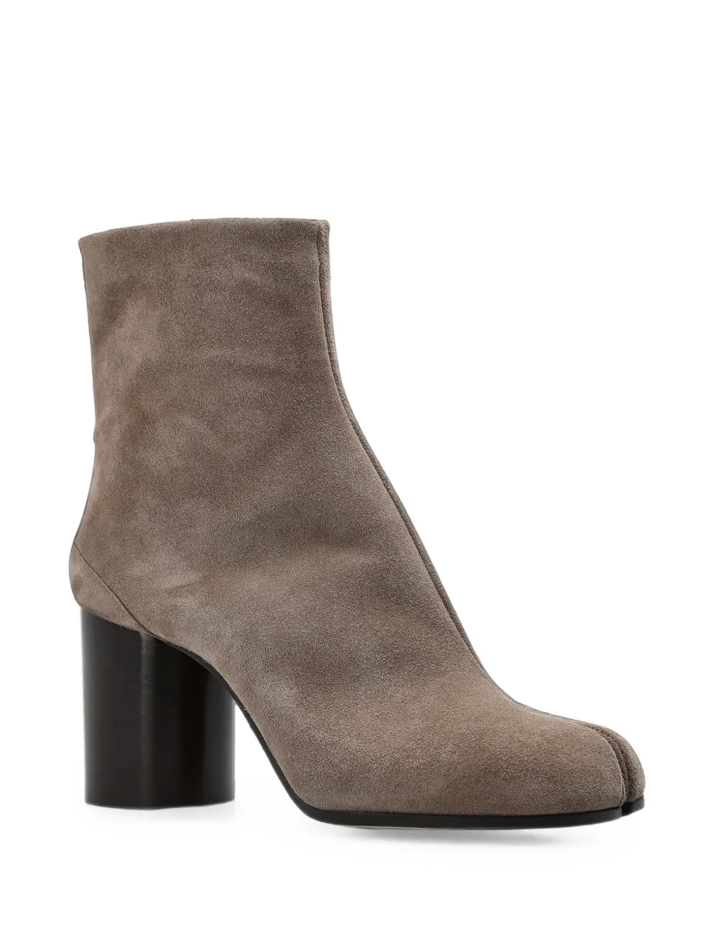Maison Margiela Suede heeled ankle boots with Tabi cut-out Beige