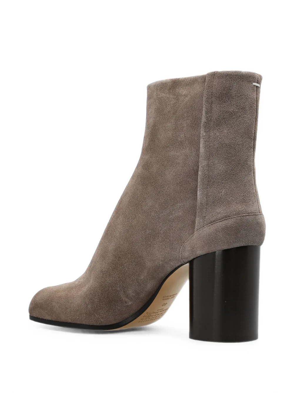 Maison Margiela Suede heeled ankle boots with Tabi cut-out Beige