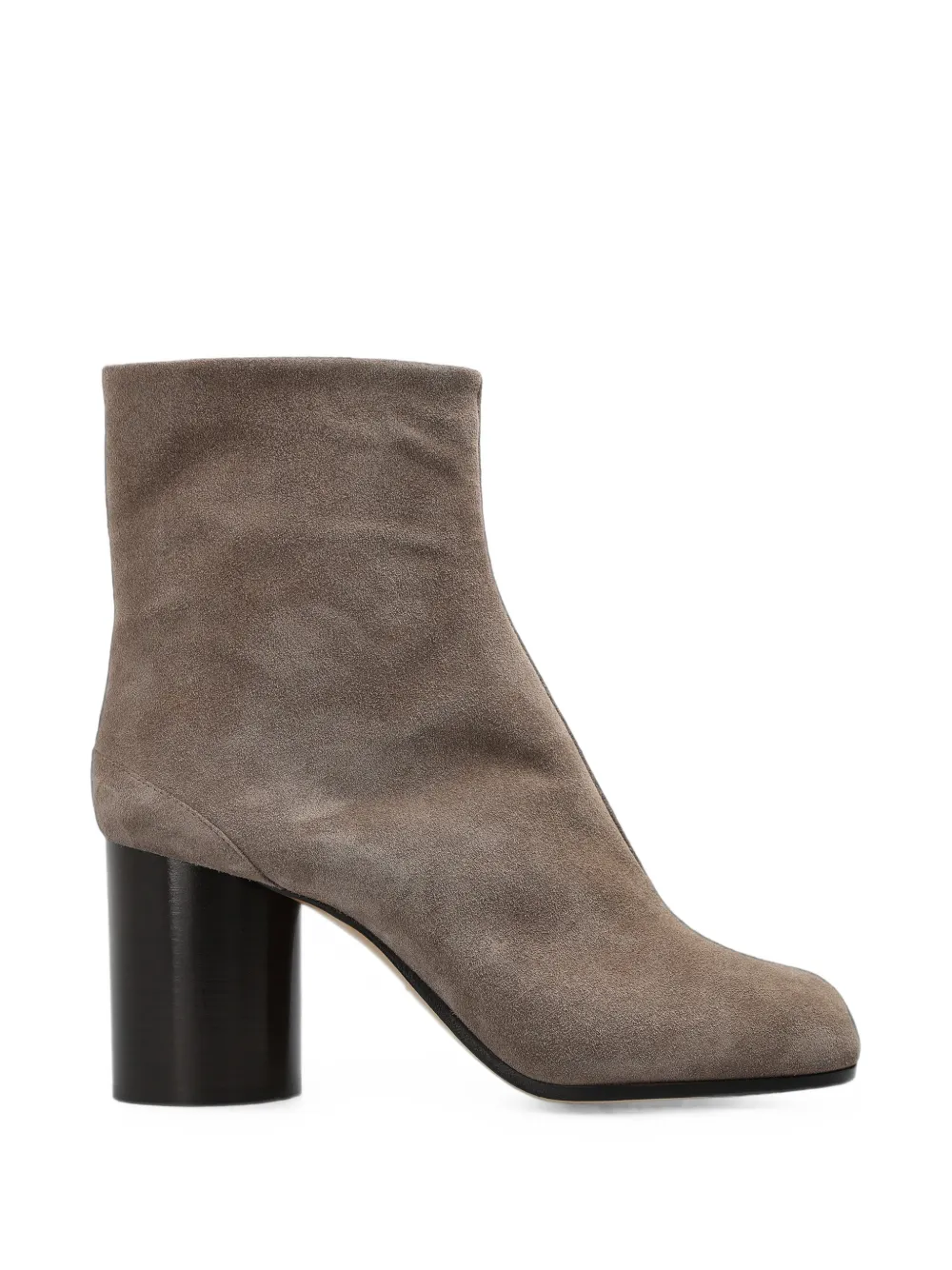 Maison Margiela Suede heeled ankle boots with Tabi cut-out Beige