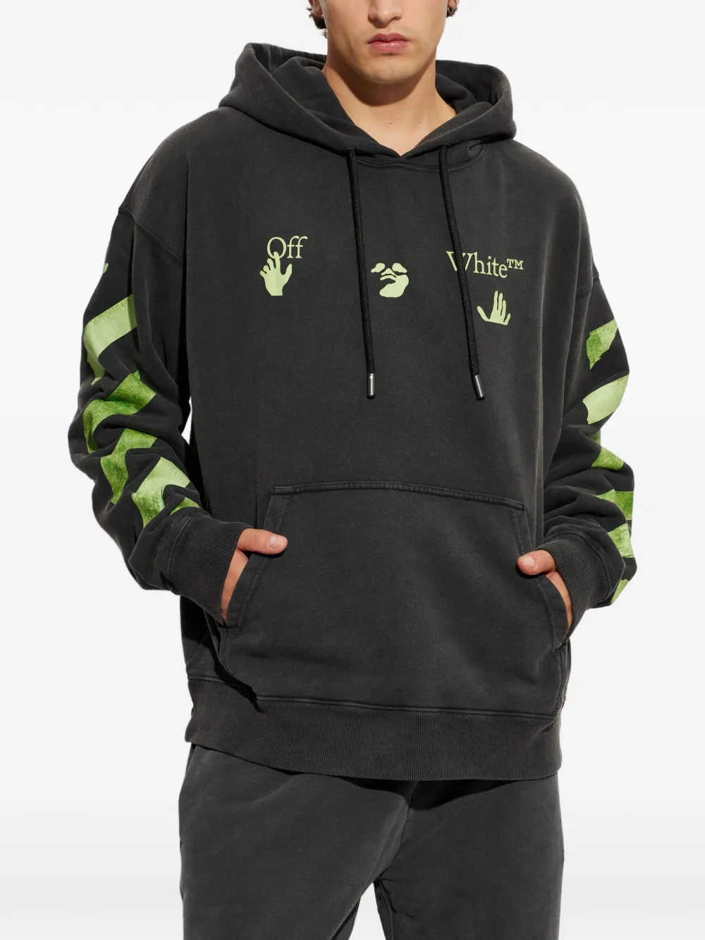 Off-White Bacco Arrow skate hoodie Zwart