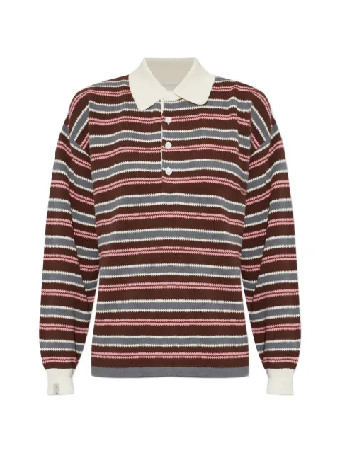The Upside Wonder striped long-sleeve polo shirt