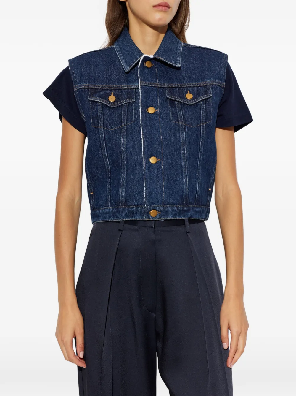 Jil Sander Spijkergilet Blauw