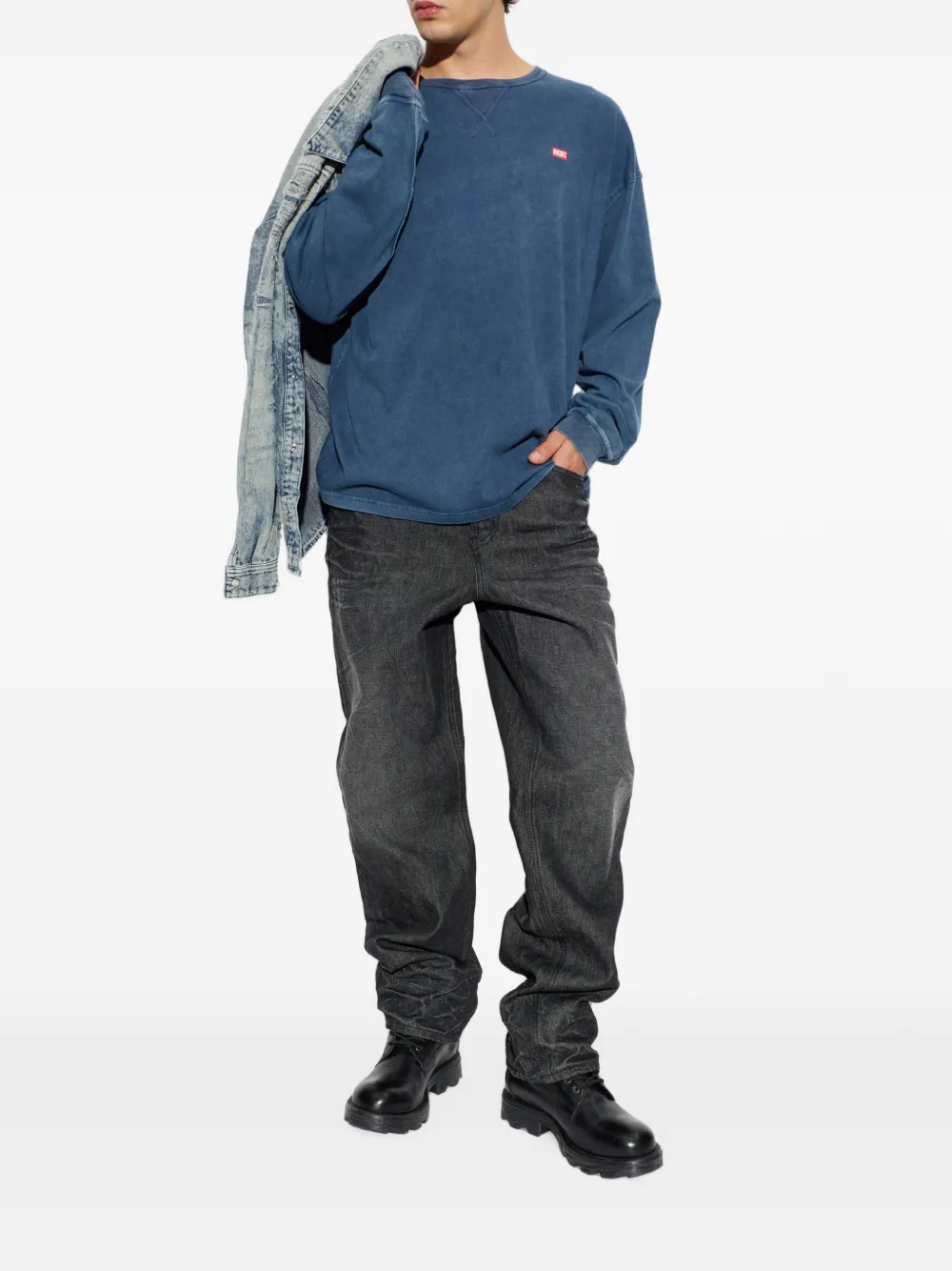 Diesel T-shirt "T-BOXT-LS-RAW" Blauw