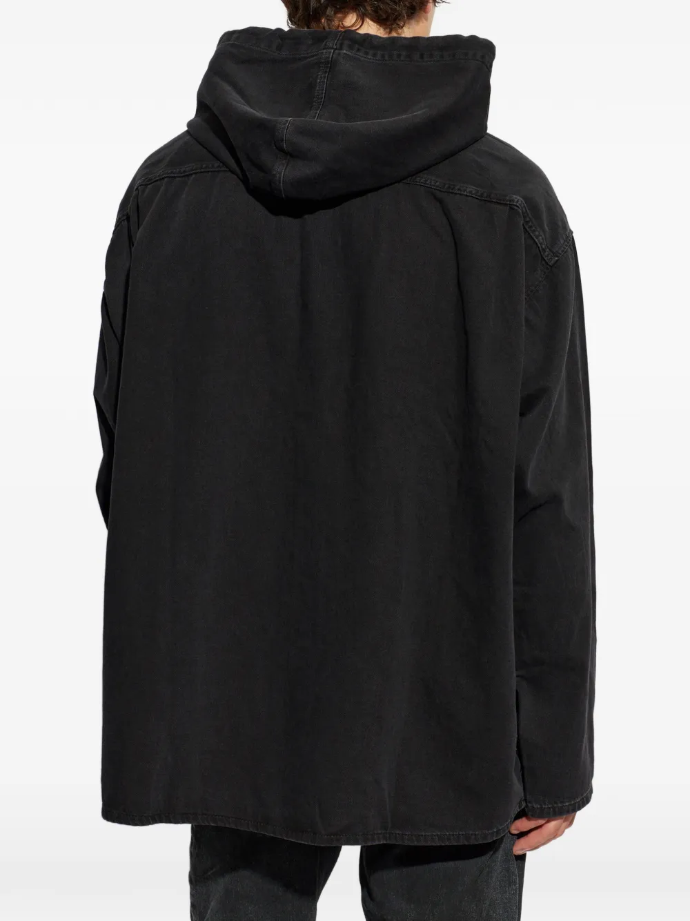 Diesel D-Dewny-Hood denim shirt Zwart