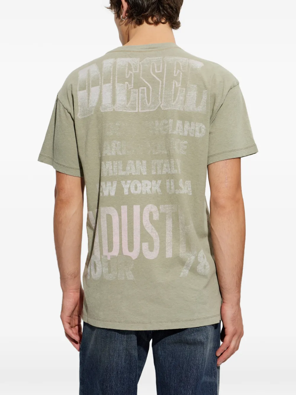 Diesel T-Normes-Hmbp T-shirt Groen