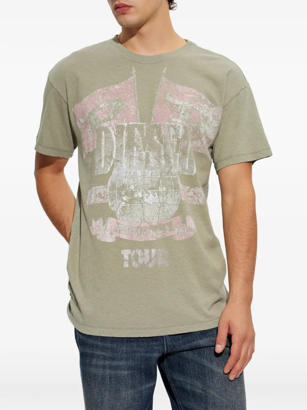 Diesel T-Normes-Hmbp T-shirt Groen