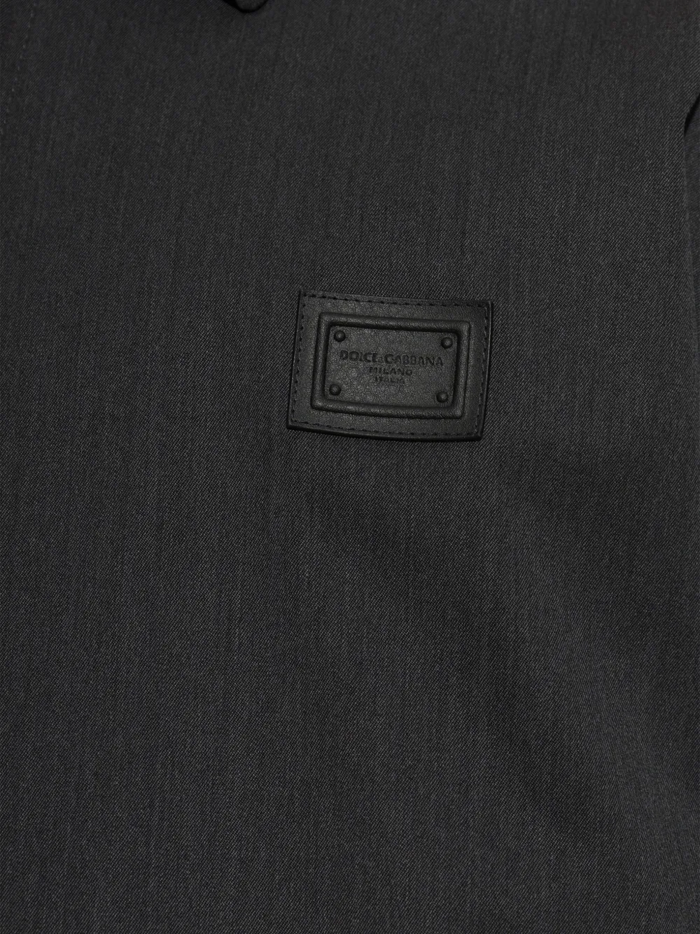 Dolce & Gabbana logo-patch zip-up jacket Grijs