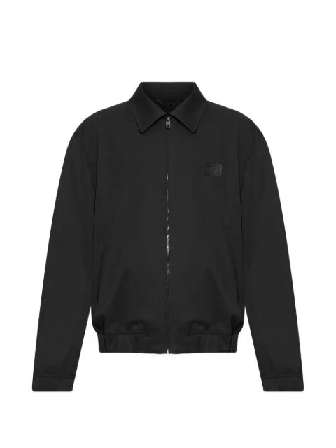 Dolce & Gabbana logo-patch zip-up jacket