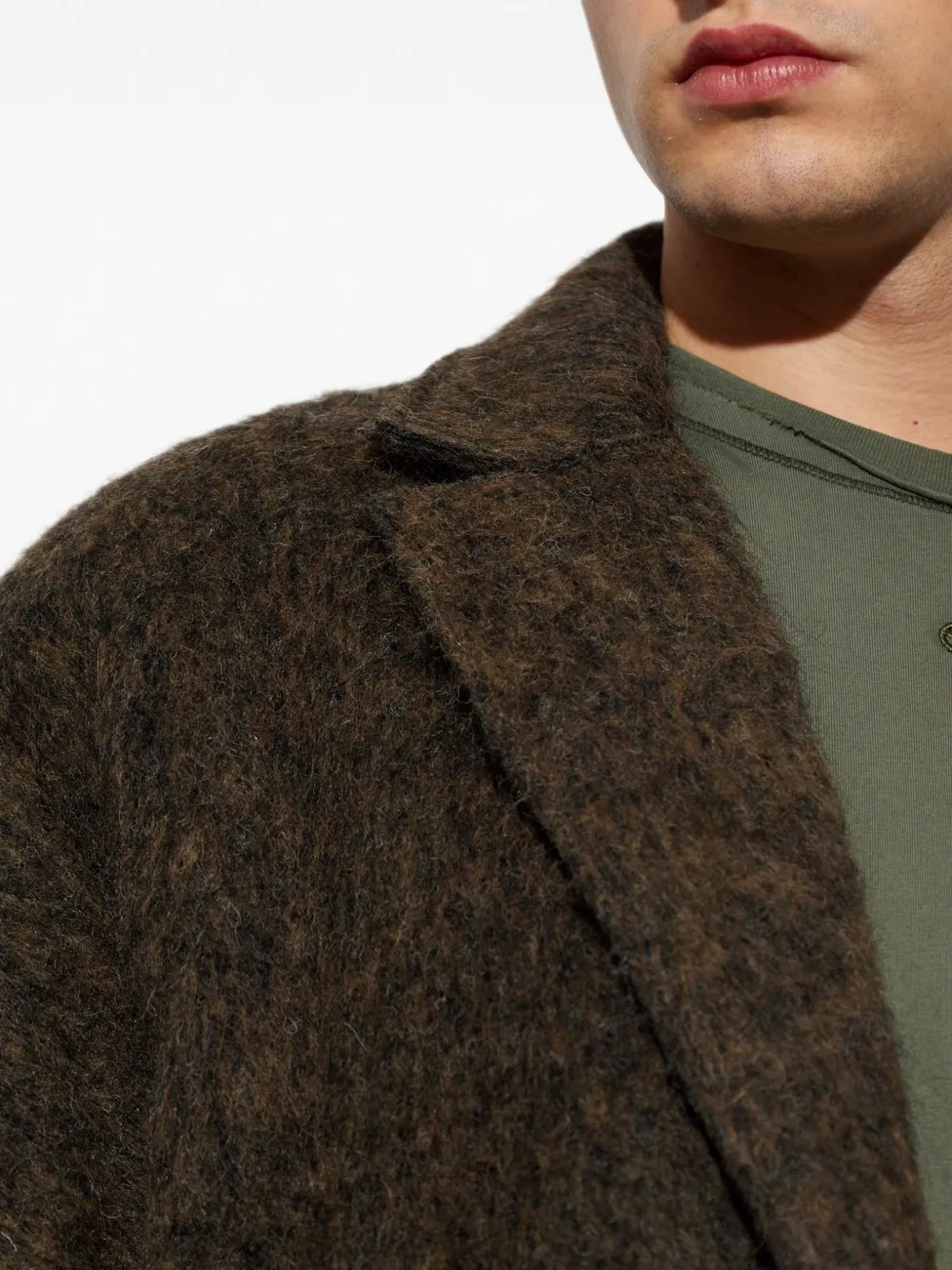 Diesel Geborstelde W-Hull jas Bruin