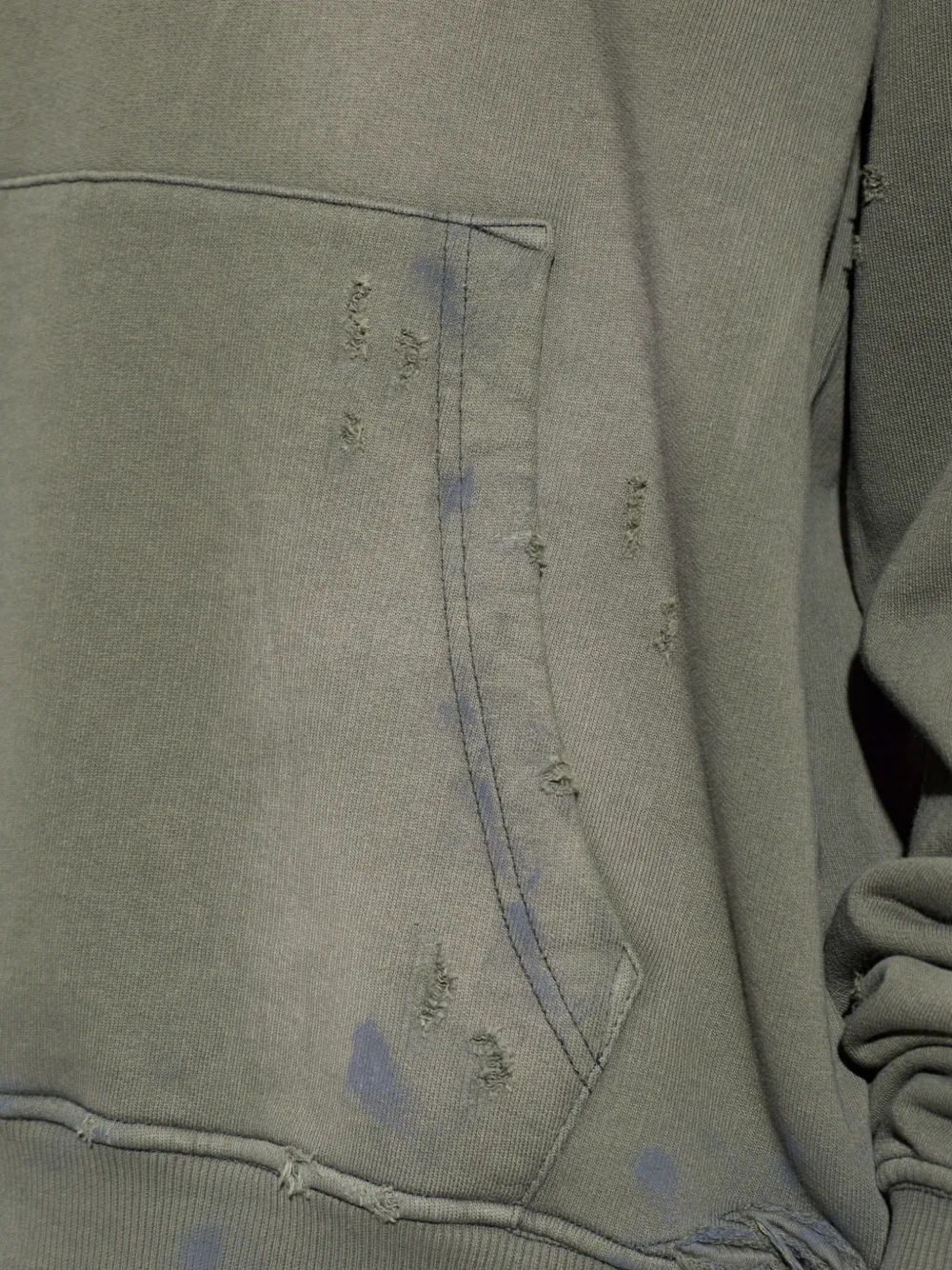 Diesel S-Keithy gerafelde hoodie Groen