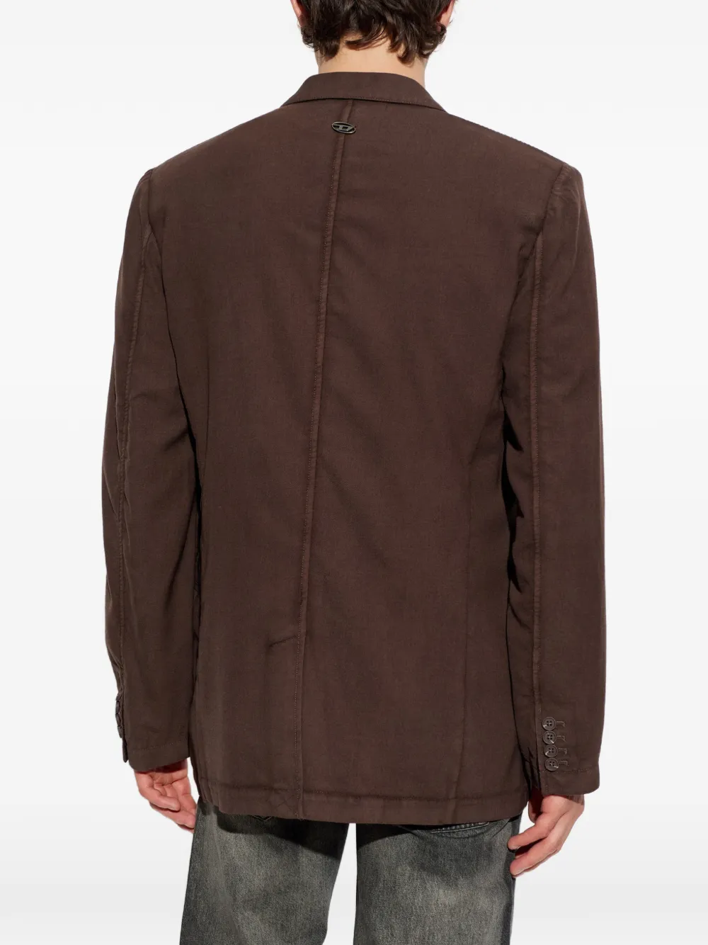 Diesel J-Creed-Aecb notched-lapel single-breasted blazer Bruin