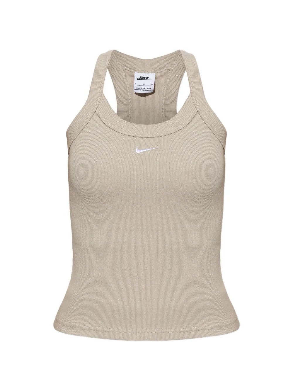 Nike Ribgebreide top Beige