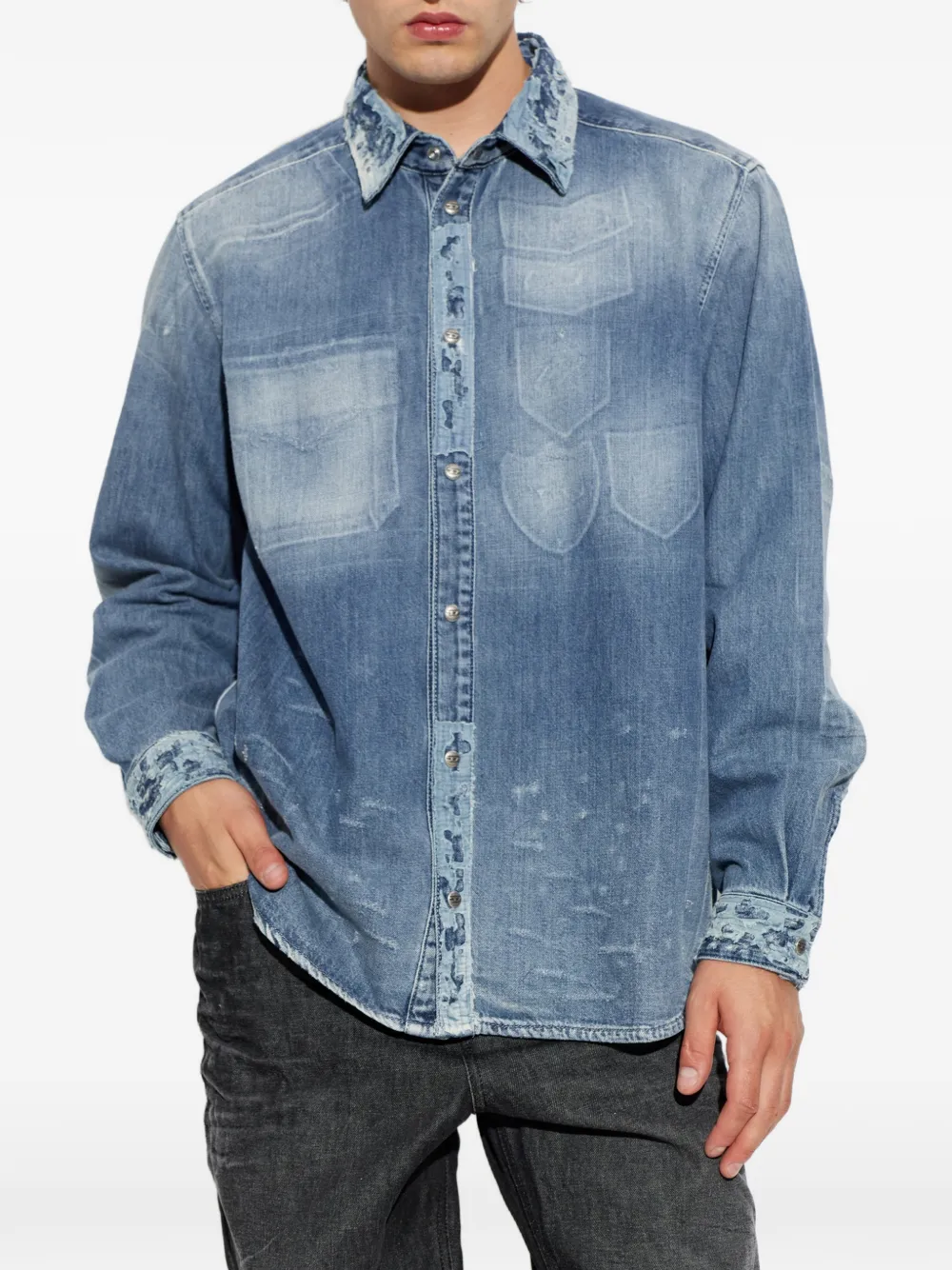 Diesel D-Simply overhemd Blauw