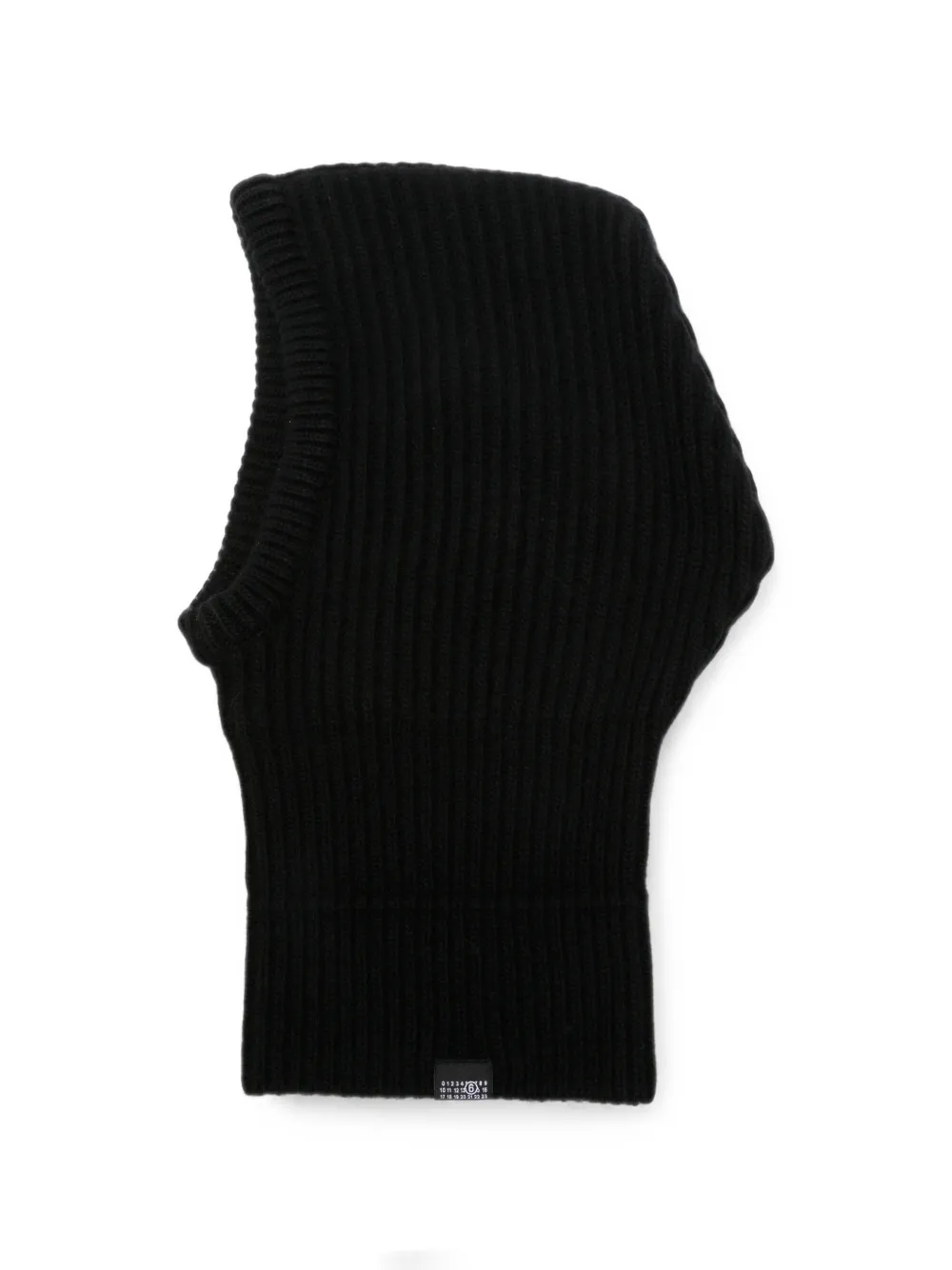 MM6 Maison Margiela ribbed-knit balaclava - Nero