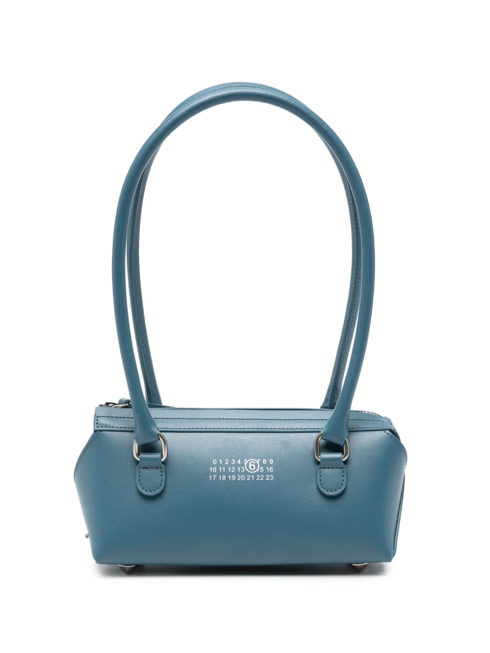 MM6 Maison Margiela Mini Bauletto Schultertasche mit Logo-Print - Blau