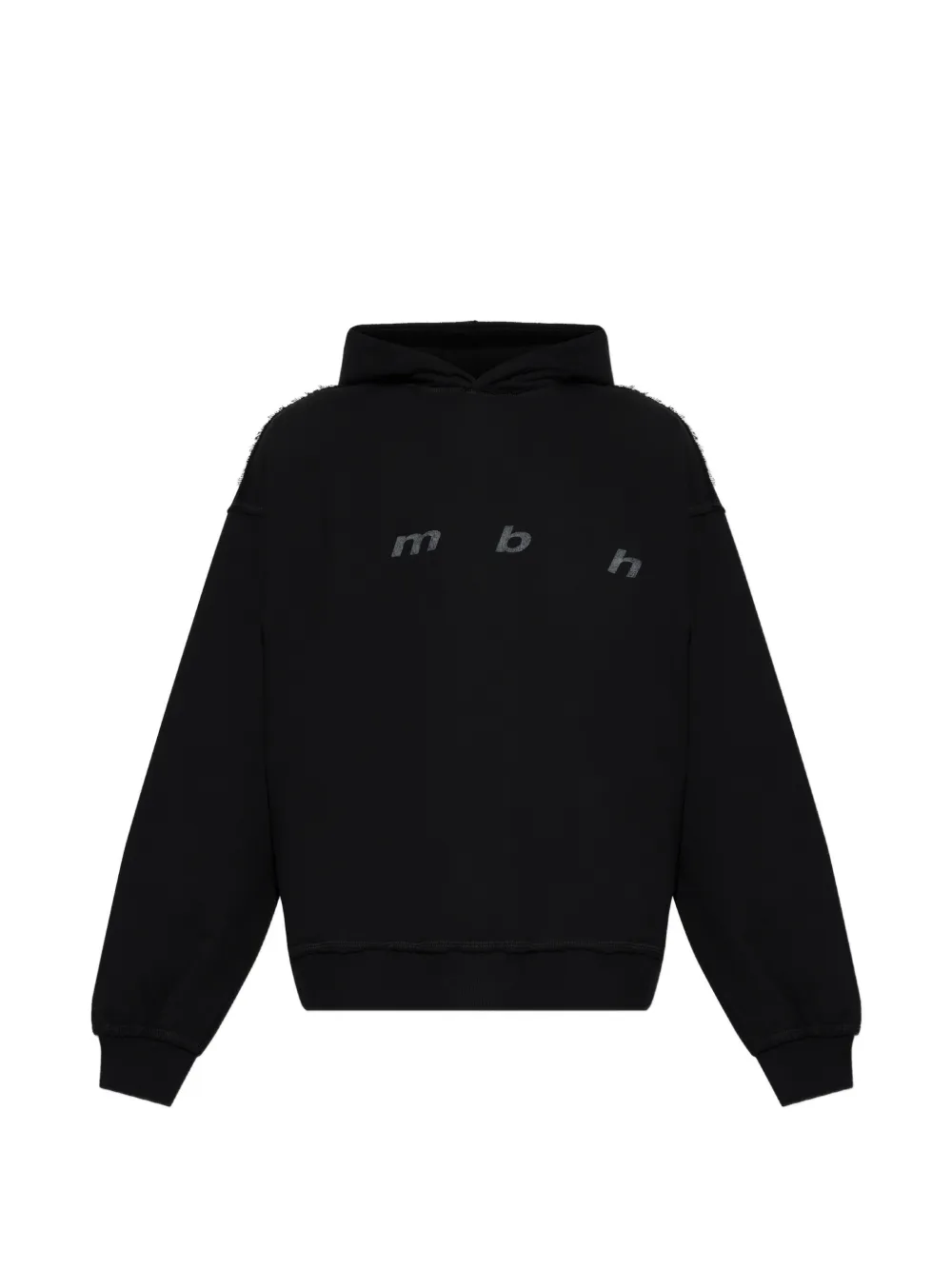 MISBHV graphic-print raw-edge hoodie - Nero
