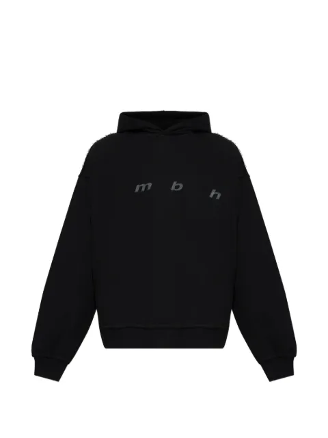 MISBHV graphic-print raw-edge hoodie