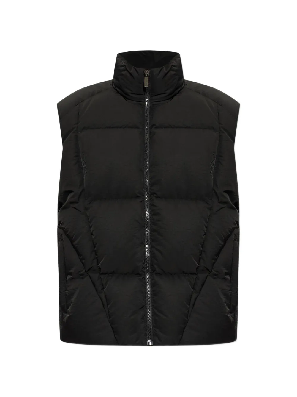 Off-White quilted stand-up collar gilet - Nero
