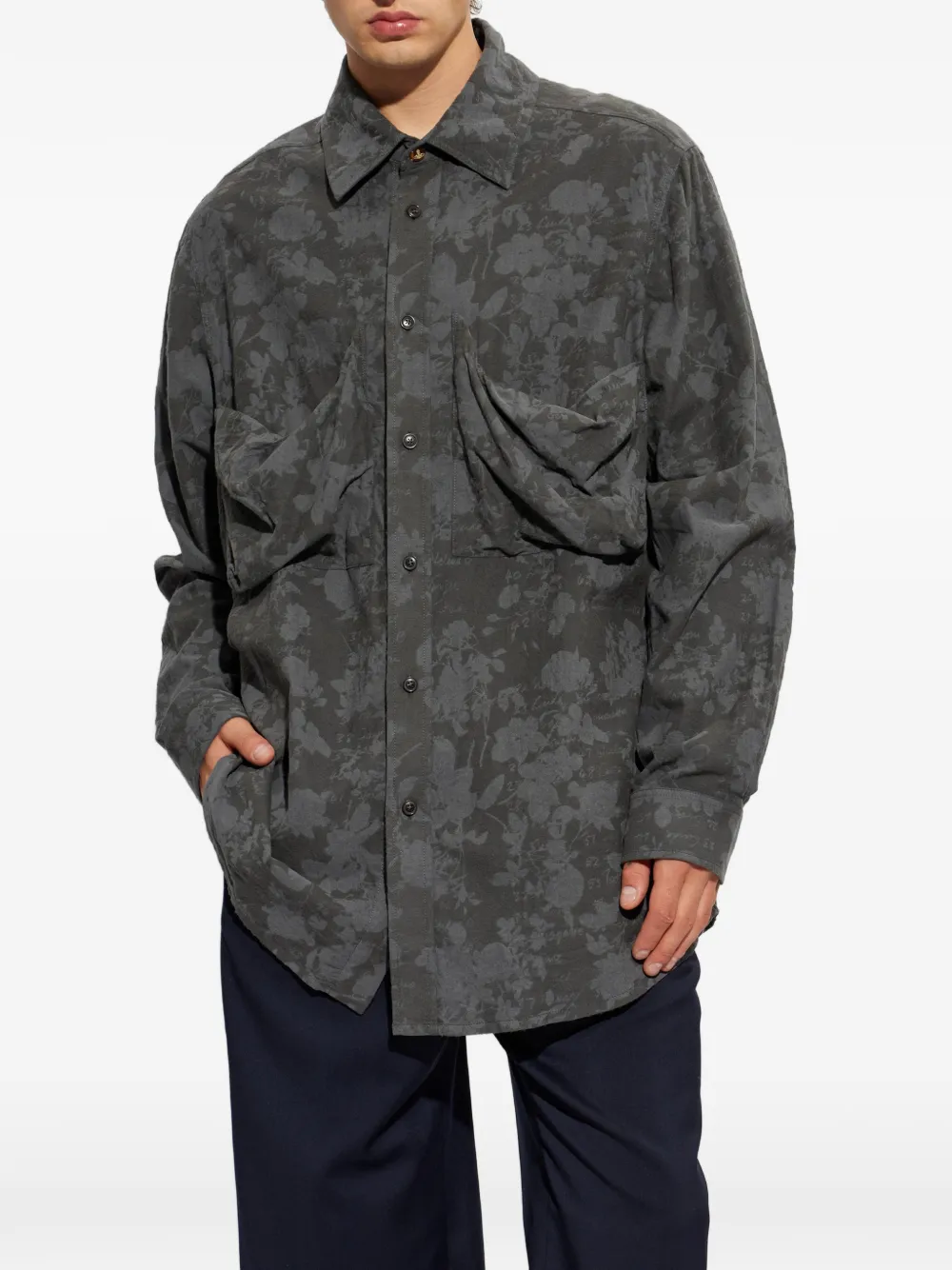 Vivienne Westwood Achilles blouse met bloemenprint Grijs