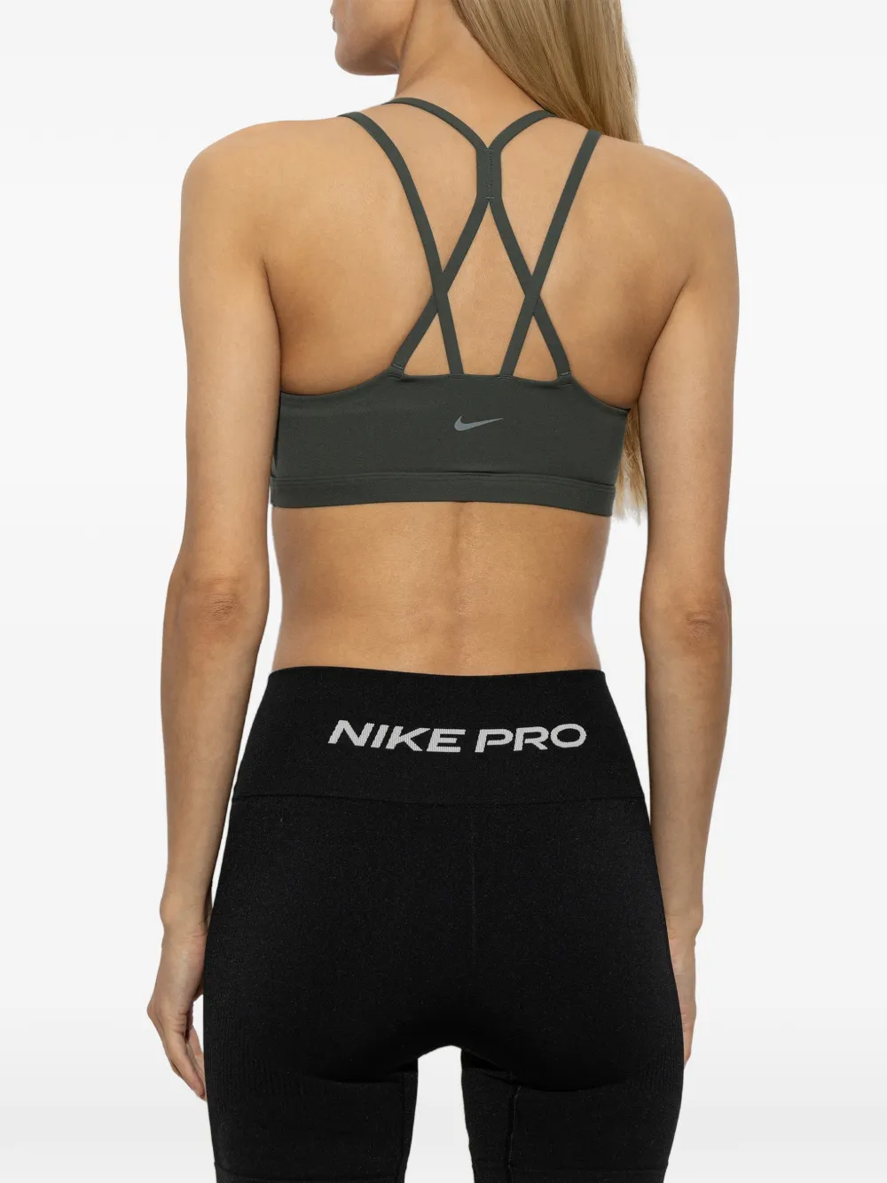 Nike Sport-bh met gekruiste bandjes Groen