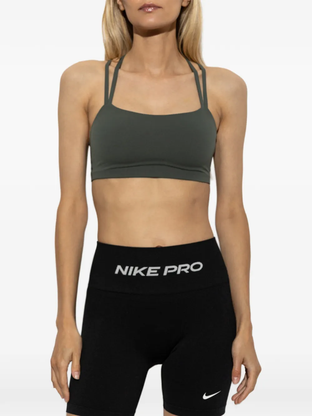 Nike Sport-bh met gekruiste bandjes Groen