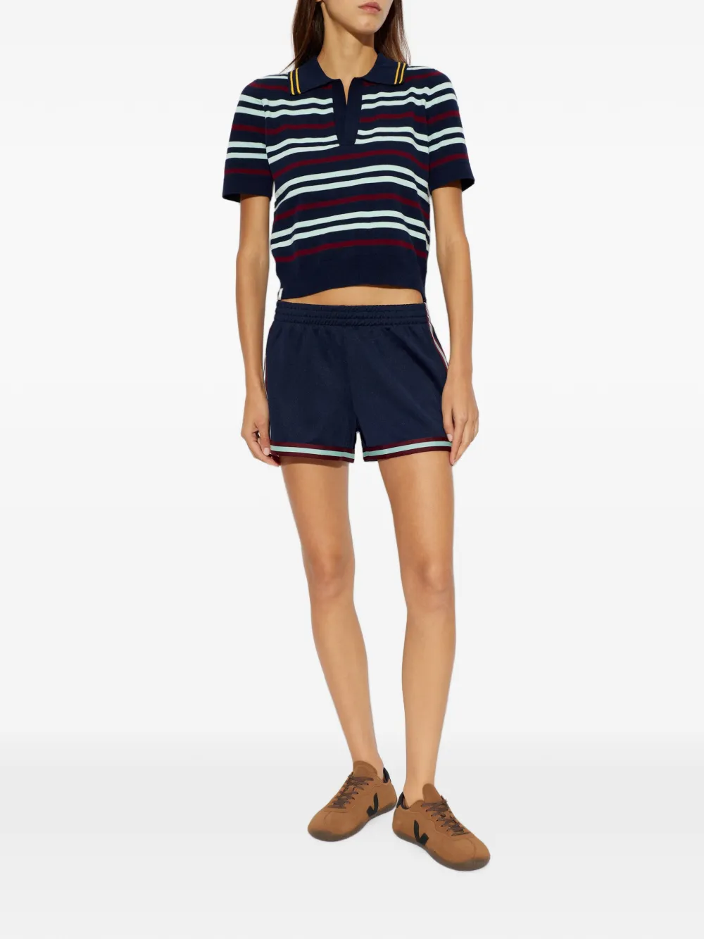 The Upside Cleopatra shorts met streepafwerking Blauw