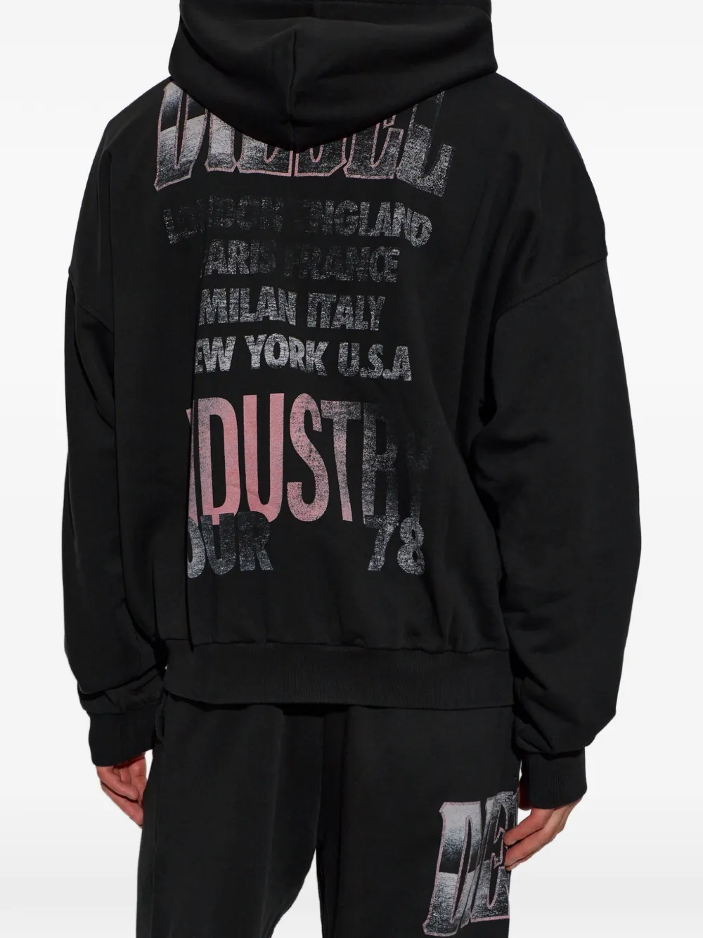 Diesel S-WILL-Zip sweater Zwart