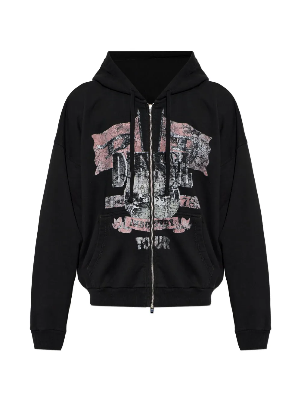 Diesel Sweatshirt S-will-zip In 블랙