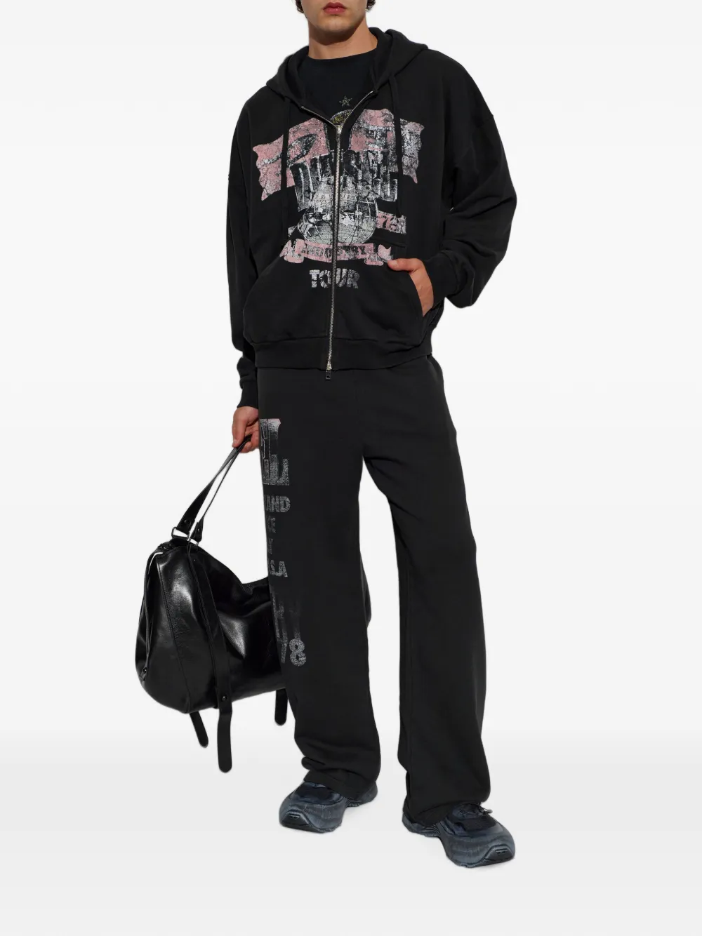 Diesel S-WILL-Zip sweater Zwart
