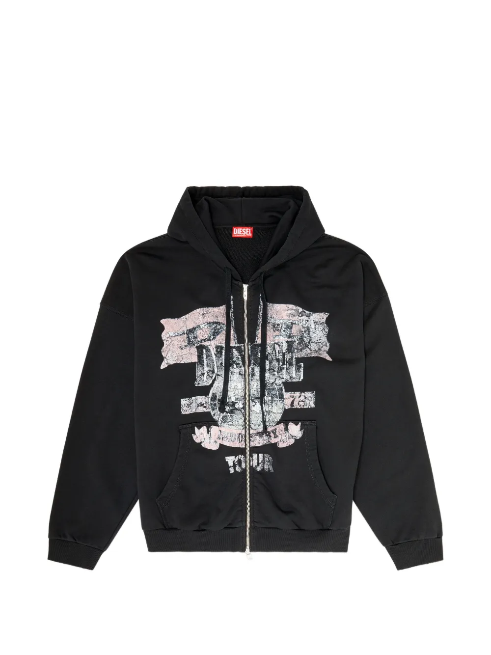 Diesel S-WILL-Zip sweater Zwart