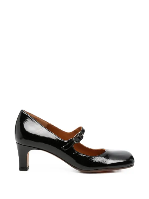 Chie Mihara patent-leather buckle-strap pumps