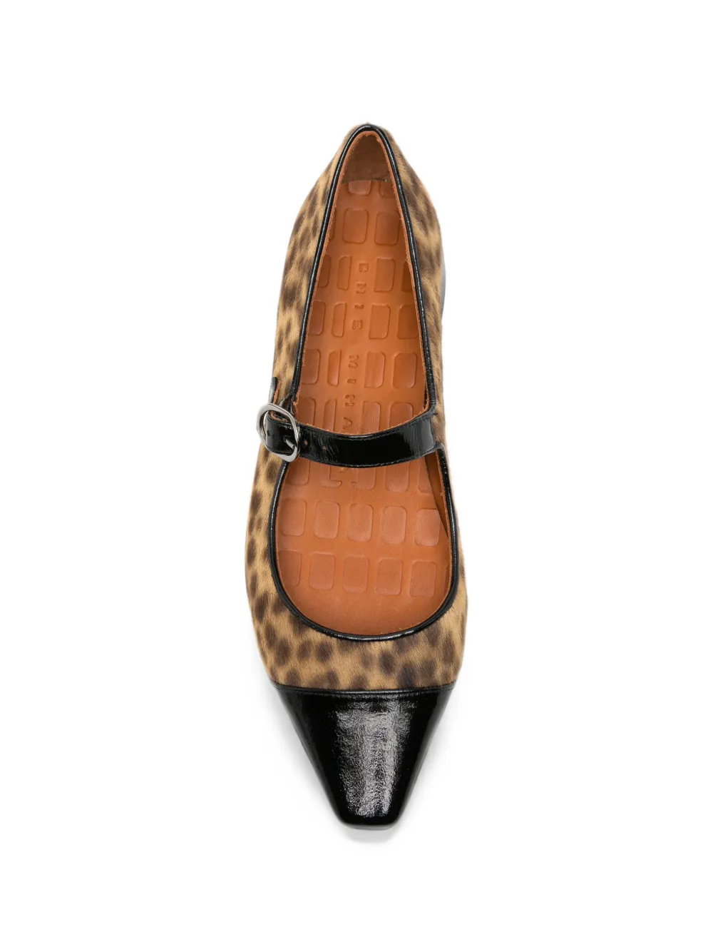 Chie Mihara leopard-print patent-trim ballet flats Bruin