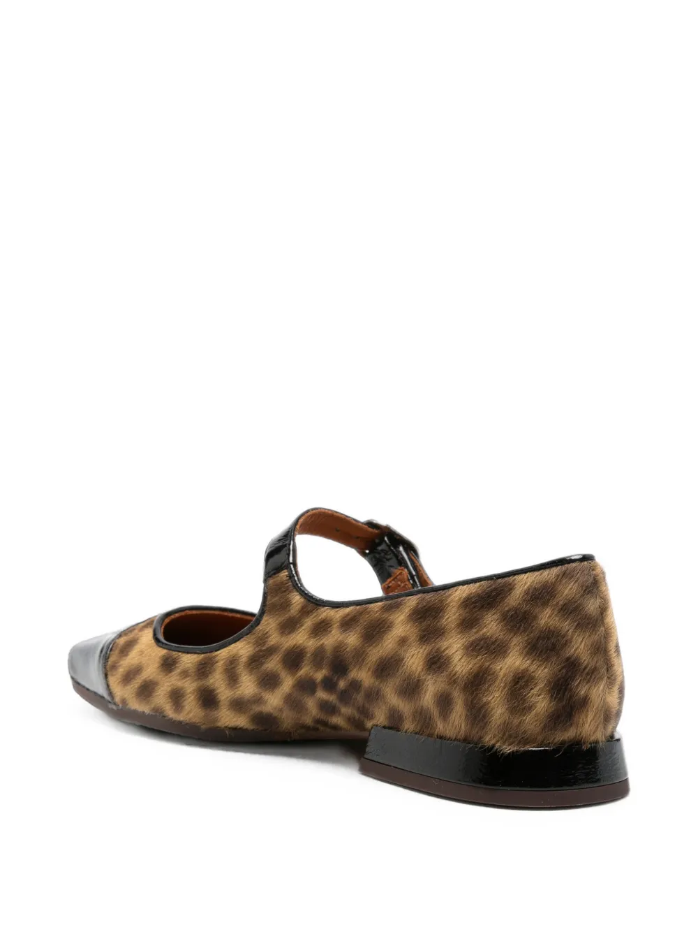 Chie Mihara leopard-print patent-trim ballet flats Bruin