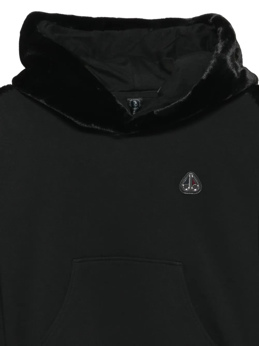 Moose Knuckles Hoodie met logopatch Zwart