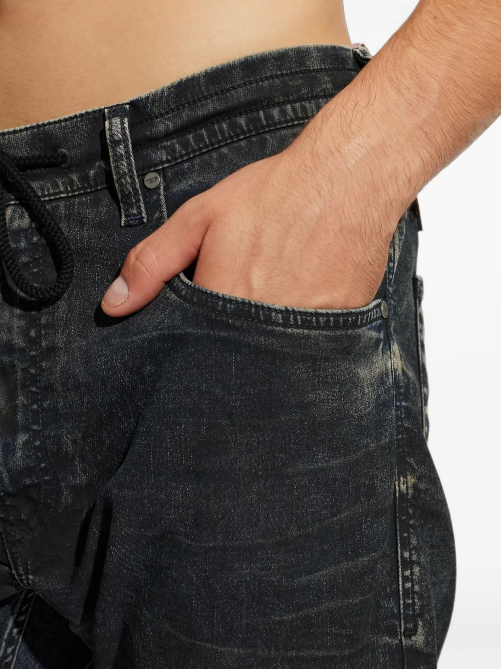 Diesel D-Krooley-B Jogg jeans met trekkoord Zwart