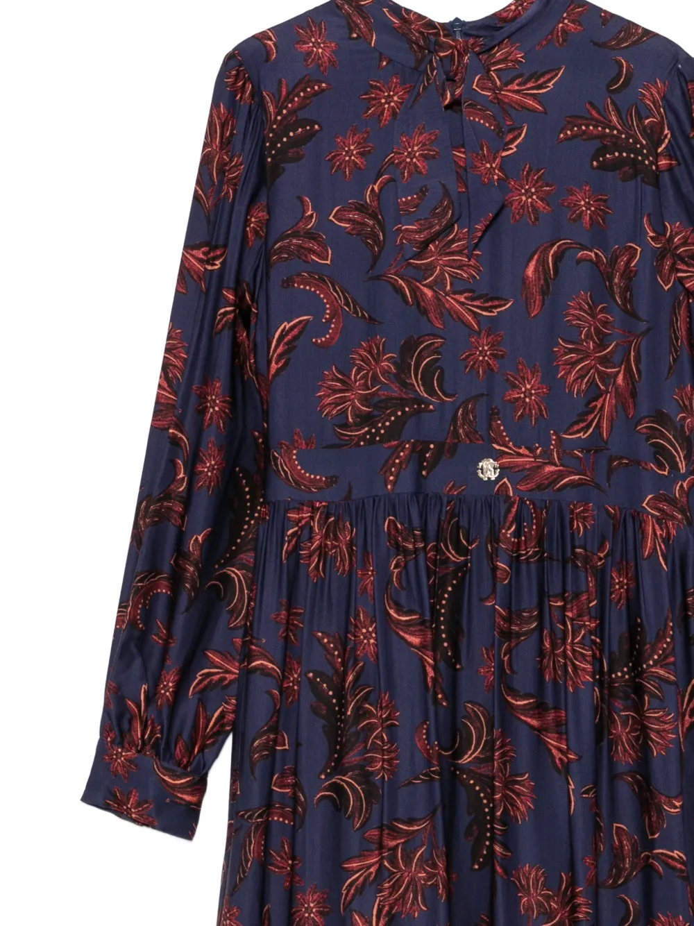 Roberto Cavalli Junior Jurk met bloemenprint Blauw