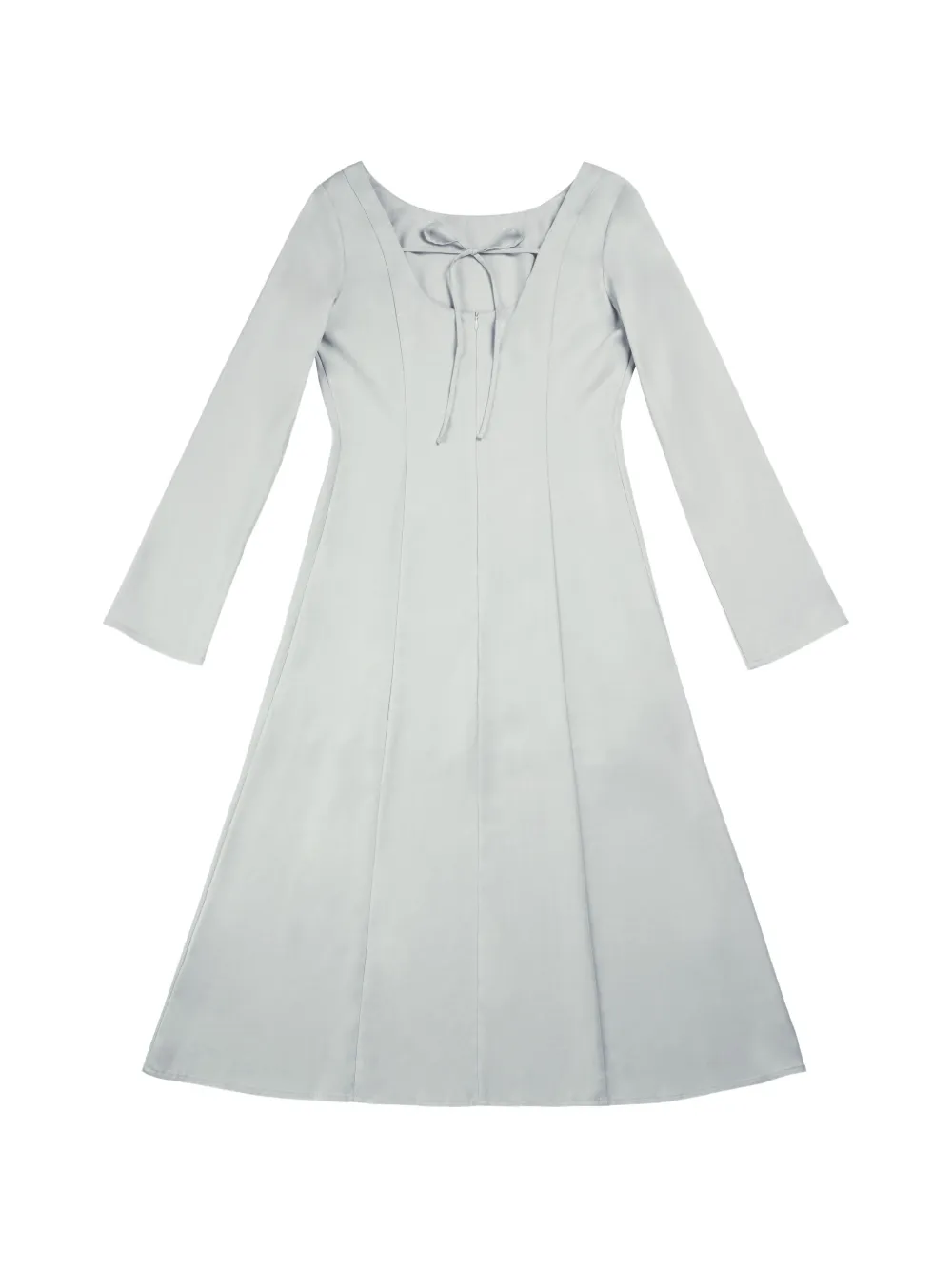 Future Classics boat-neck back-tie midi dress Grijs