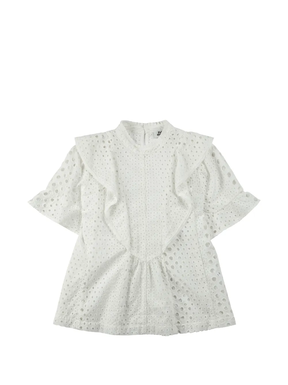 Future Classics ruffled eyelet blouse - Weiß