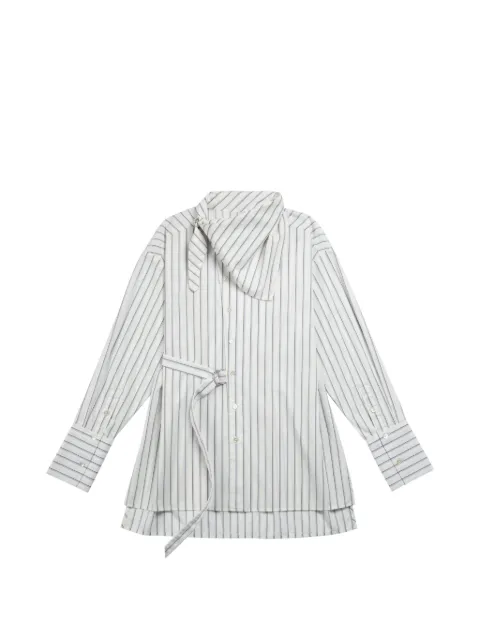 Future Classics striped neck-scarf shirt