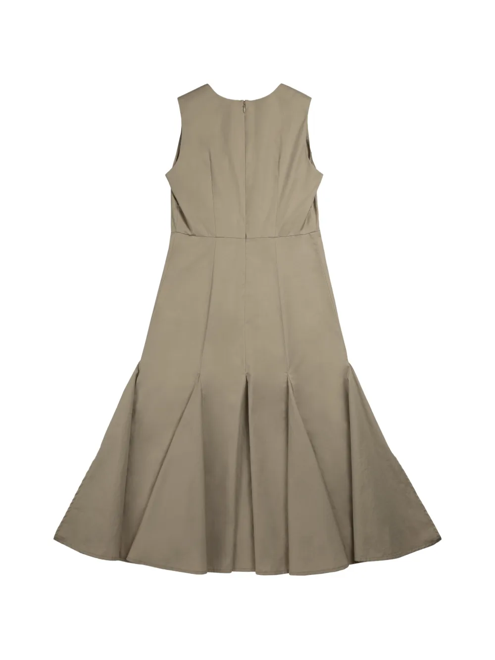 Future Classics Mouwloze flared midi-jurk Beige