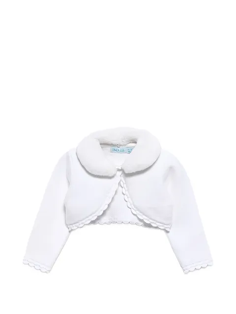 Abel & Lula faux-fur collar scalloped-edge jacket