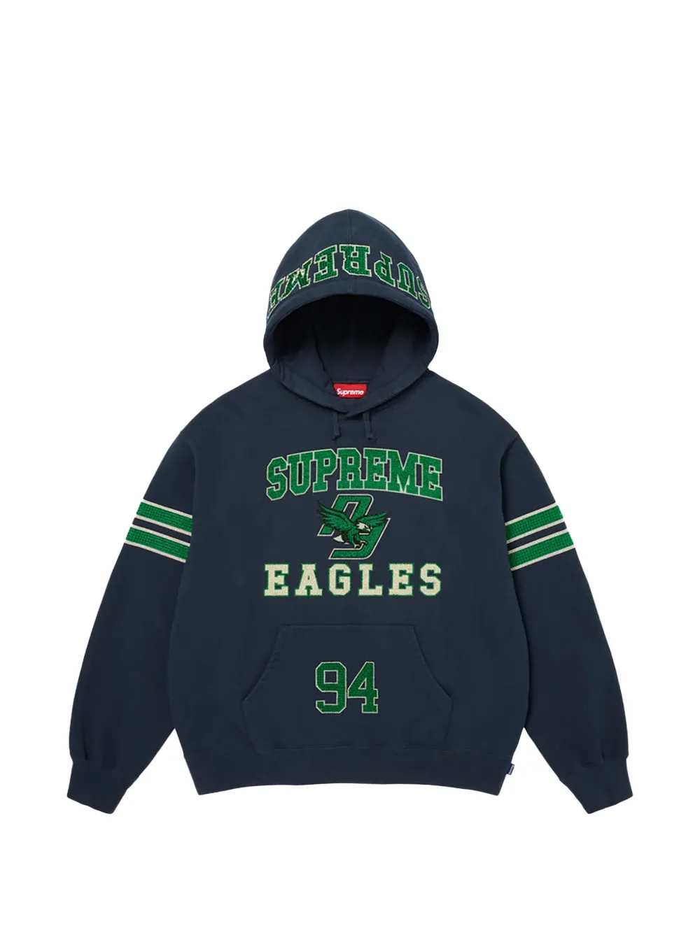 Supreme rhinestone-Eagle hoodie