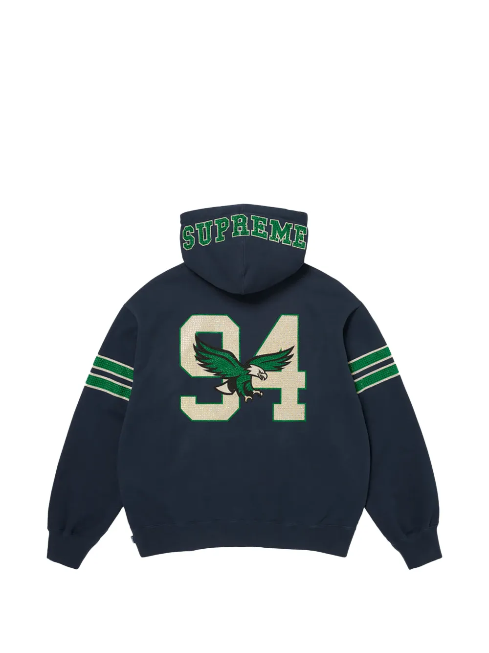 Supreme Hoodie met stras Blauw