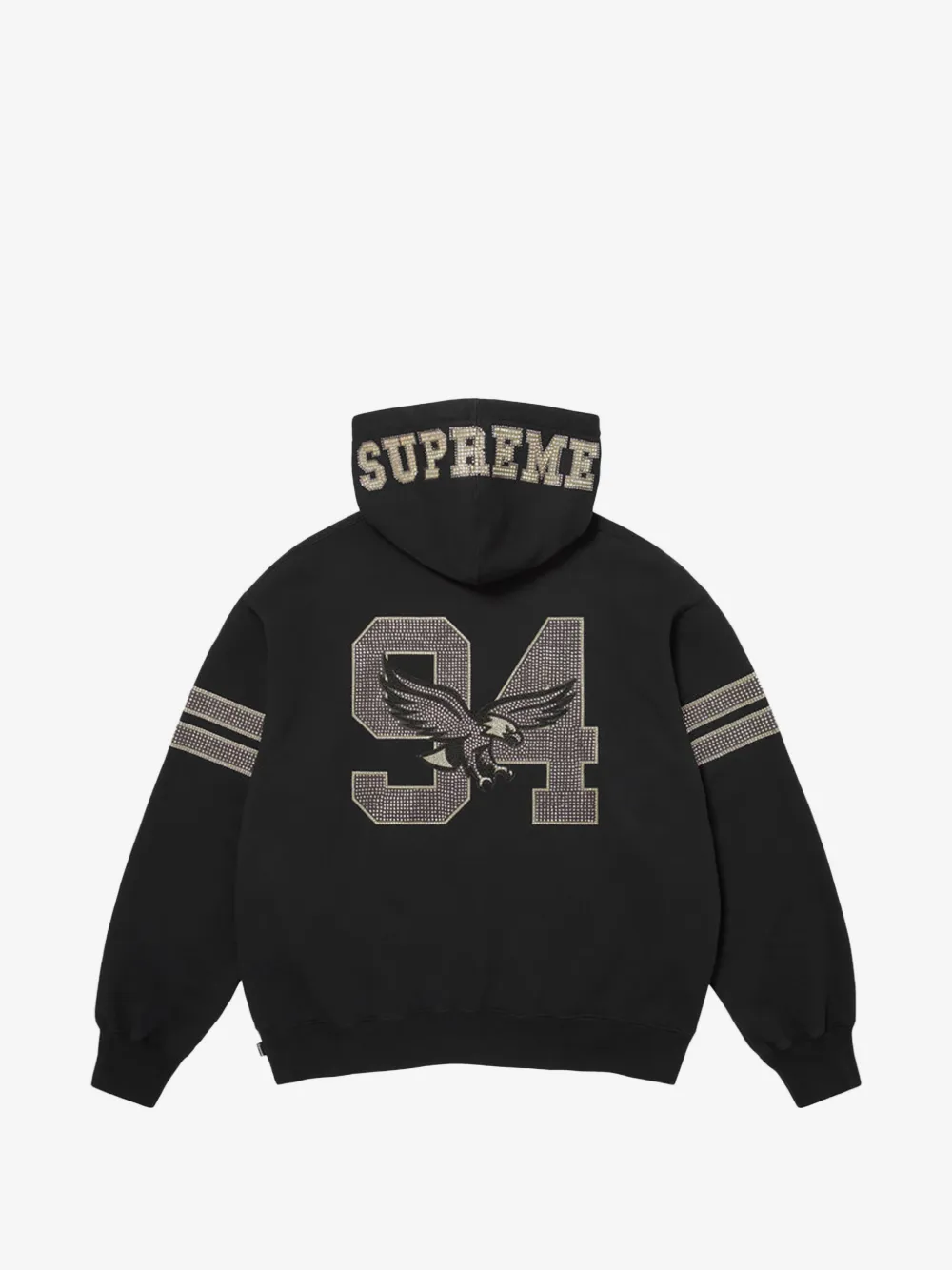 Supreme 라인스톤 장식 후드티