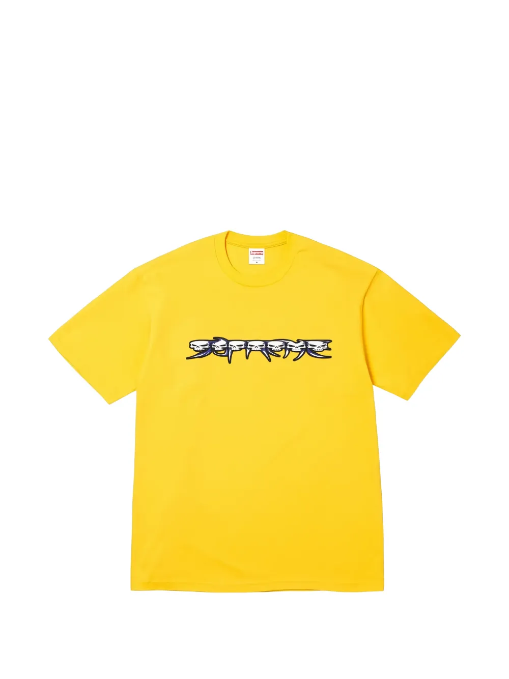 Supreme T-shirt Skulls Spellout - Giallo