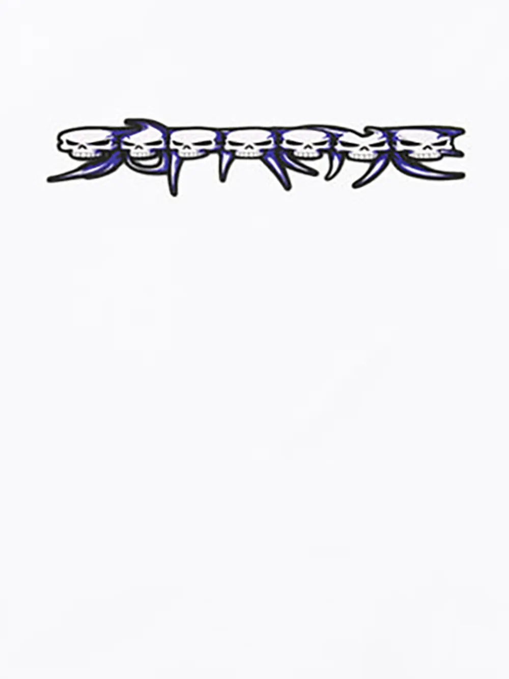 Supreme T-shirt met doodskopprint Wit