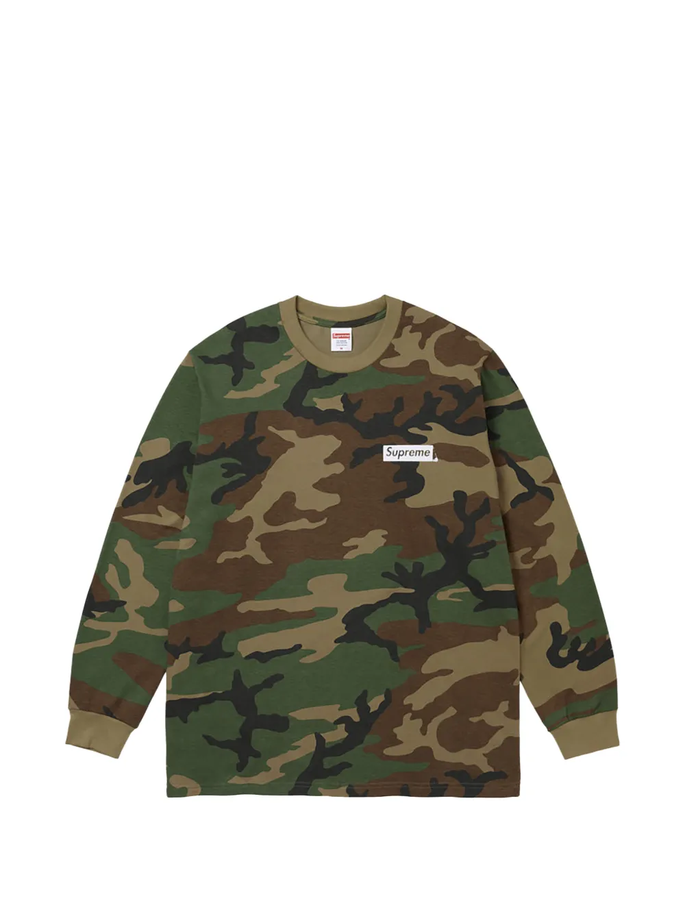 Supreme T-shirt met camouflageprint en lange mouwen Groen
