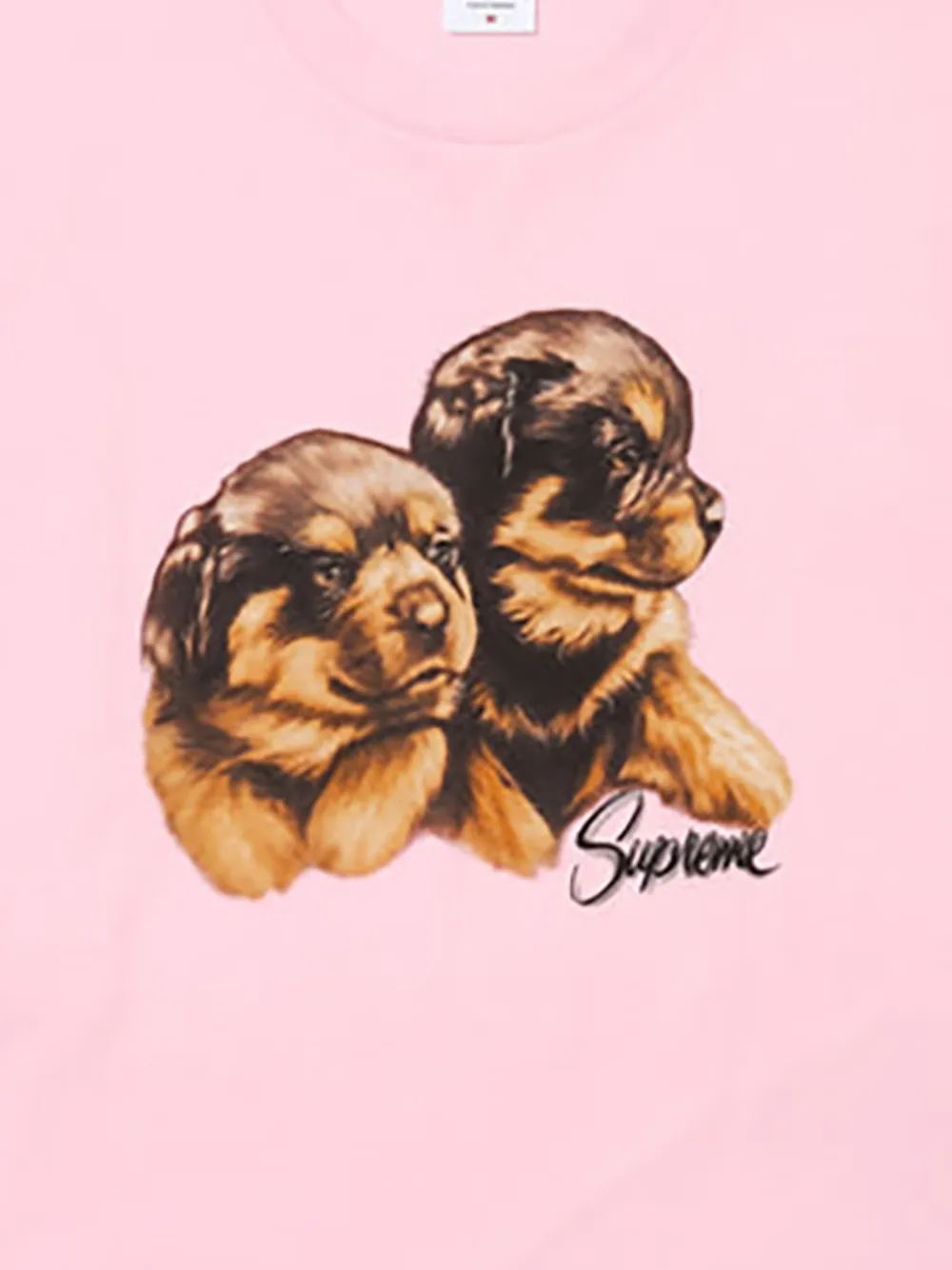 Supreme T-shirt met puppies-print Roze