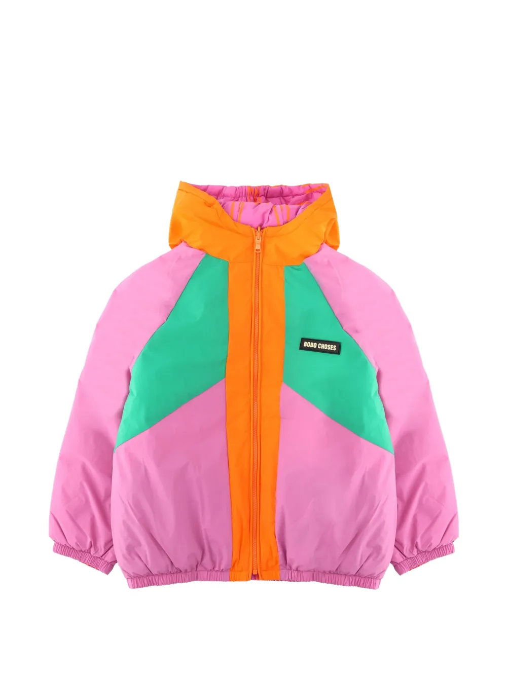 Bobo Choses colour-block hooded jacket Roze