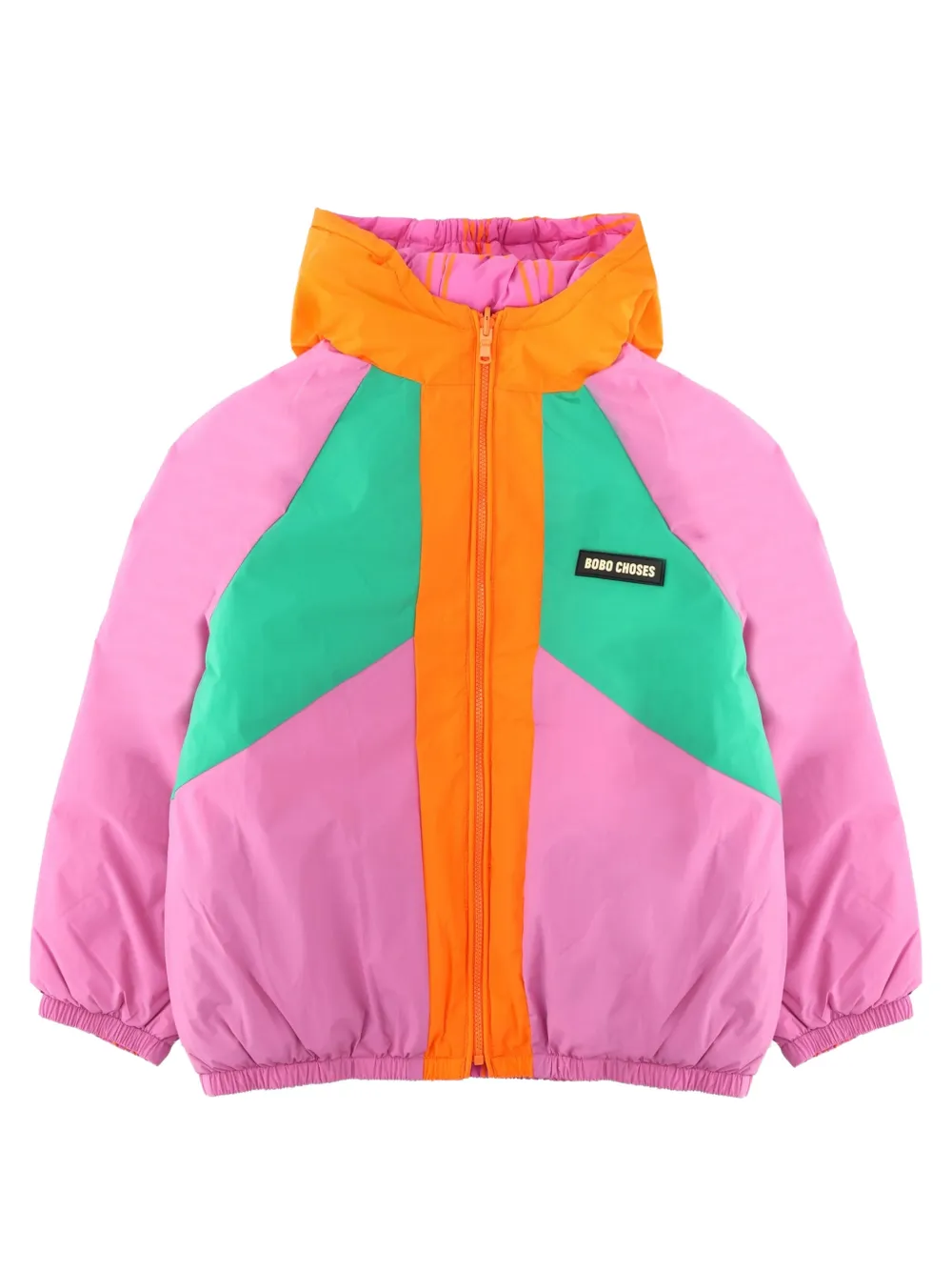 Bobo Choses colour-block hooded jacket Roze